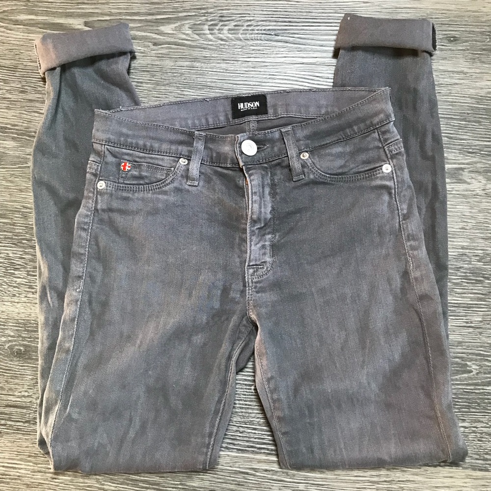 Hudson Nico super skinny mid rise dark denim jeans